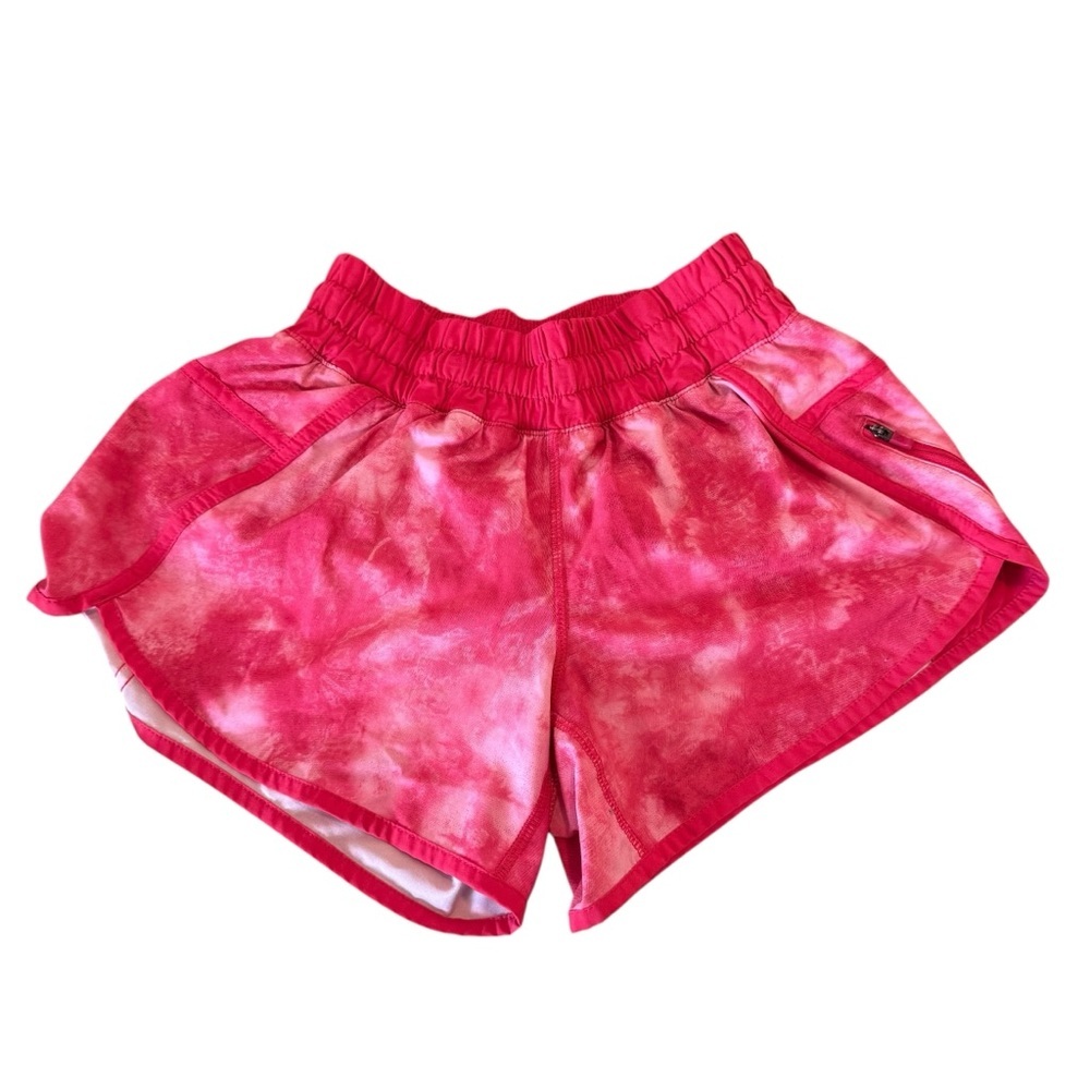 Lululemon Size 4 Beat The Heat Short Tidal Trip Boom Juice Pink Tie Dye.